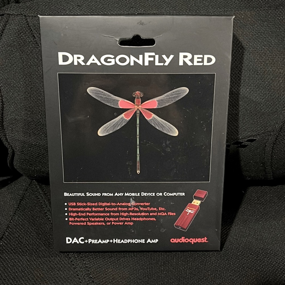Audio Quest DragonFly Red Dac preamp headphone amp. New in box.